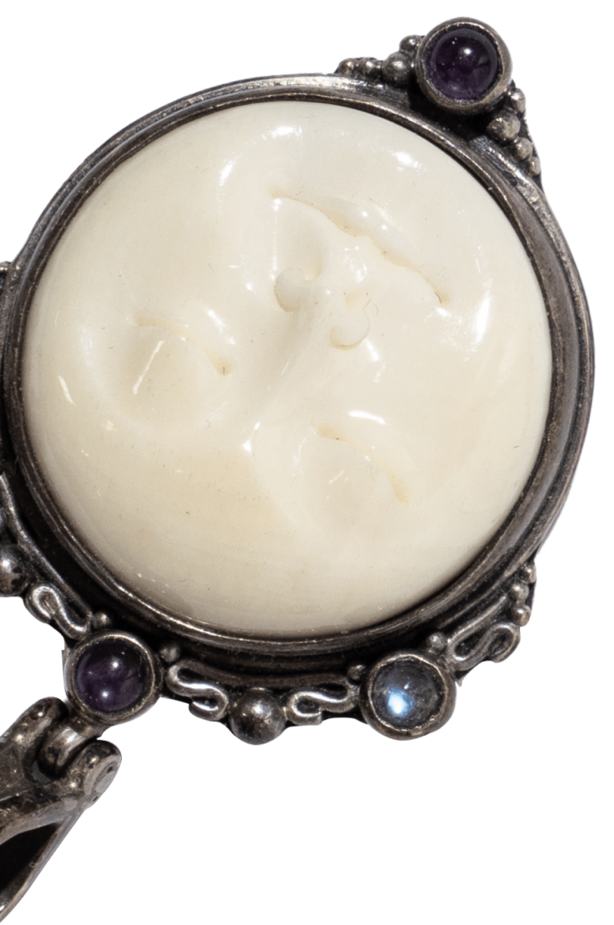 Antique white cameo